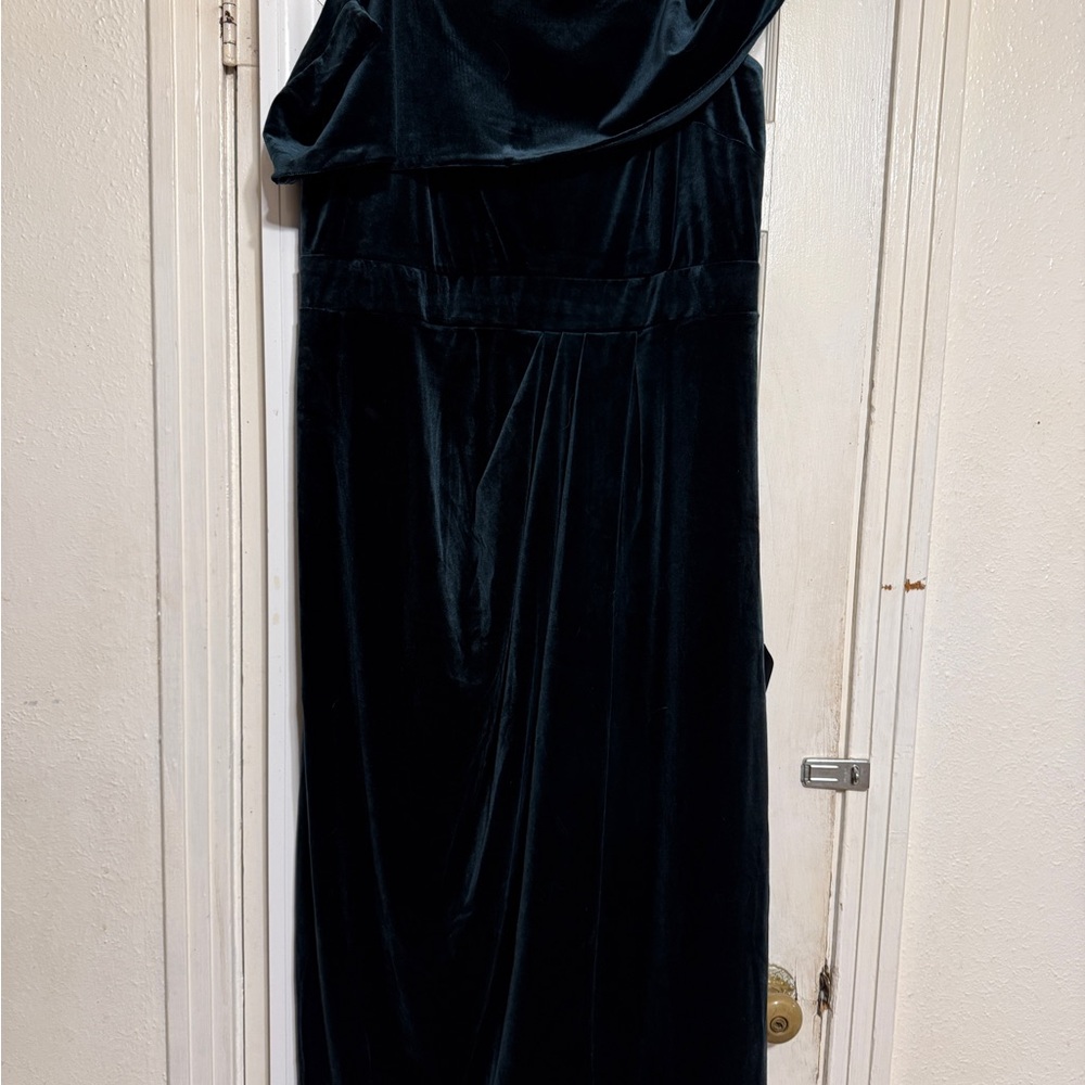 Lulu's Teal Velvet Dress